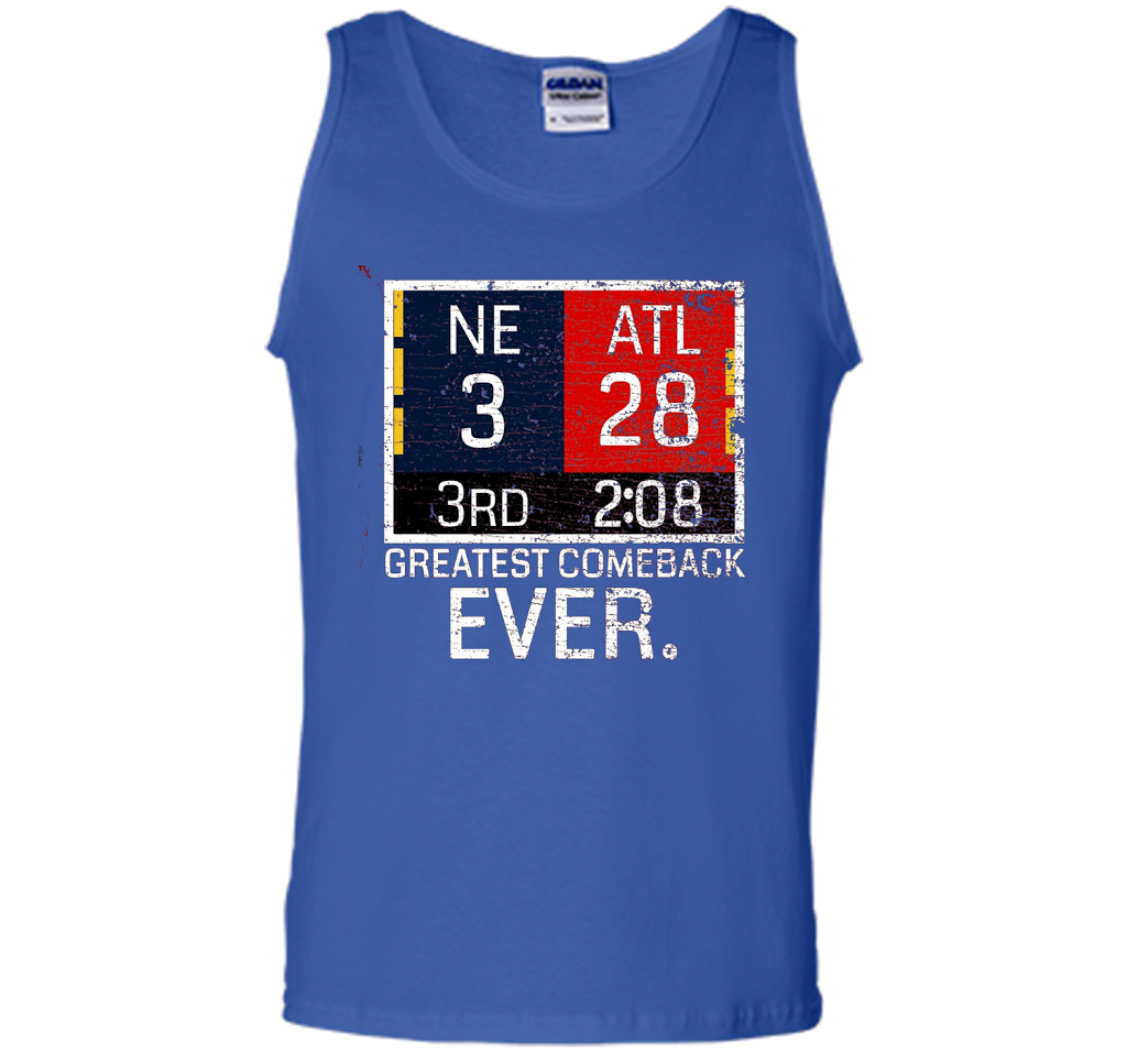 New England 3 - Atlanta 28 T-shirt - Greatest Comeback Ever T-shirt Royal