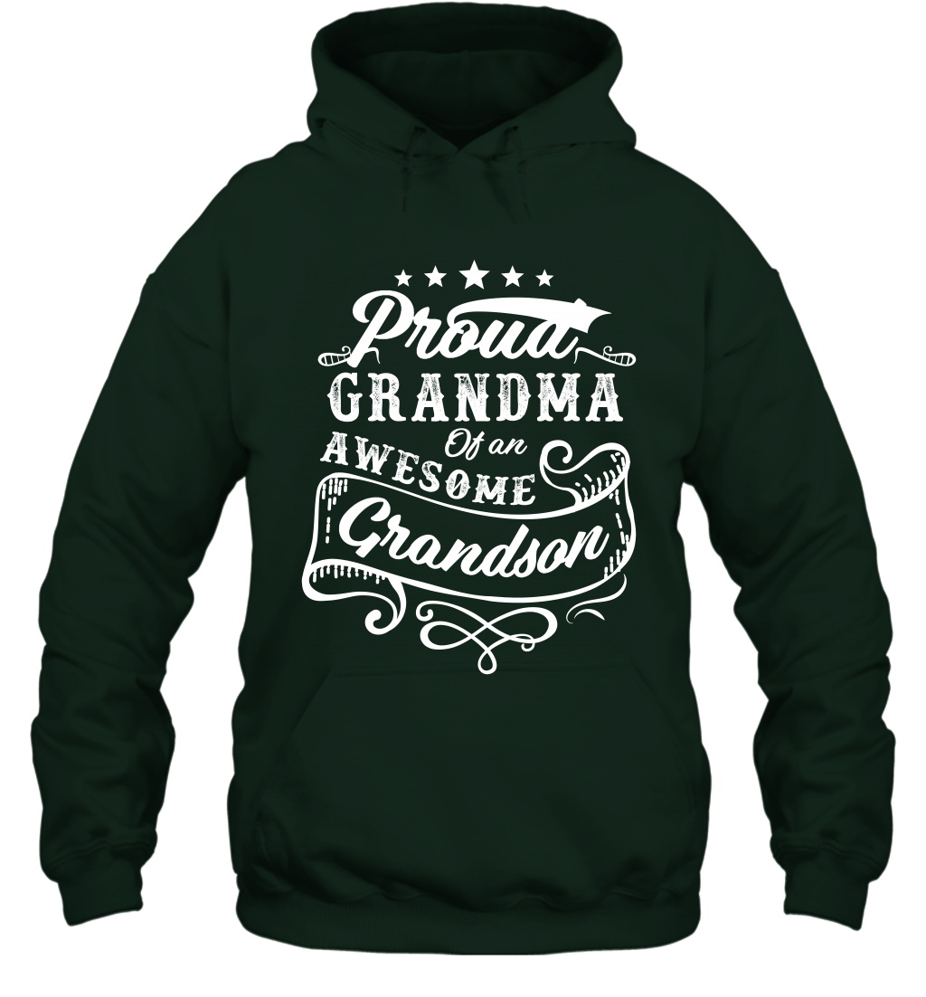 Proud Grandma Of An Awesome Grandson Shirt Hoodie Hoodie Forest