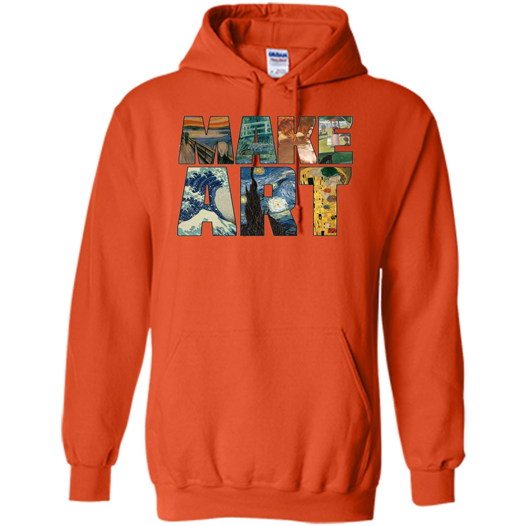 Make Art T-shirt Cool Painting T-shirt Orange