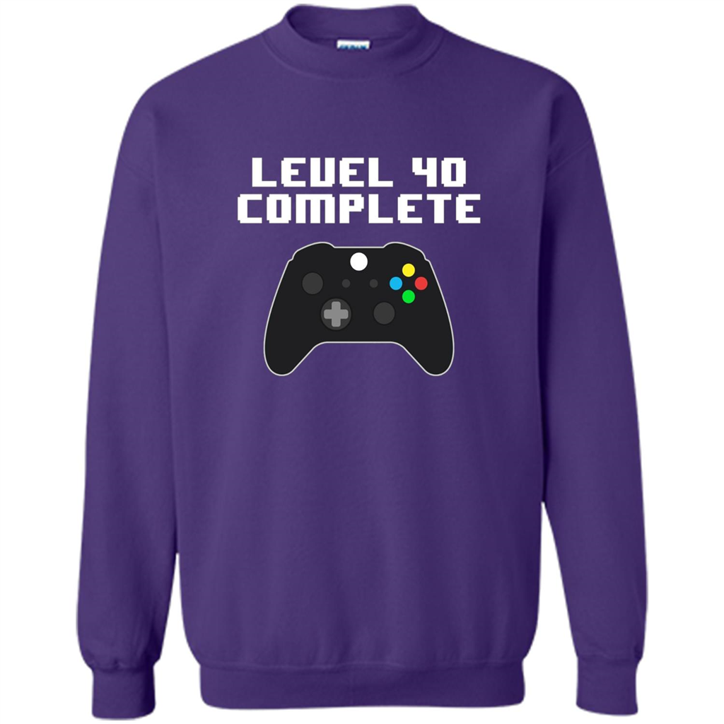 Level 40 Complete Retro Video Games 40Th Birthday T-shirt Orange