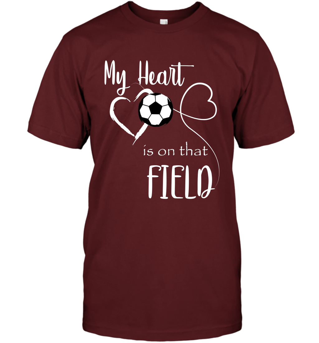 My Heart Is On That Field Soccer Shirt T-Shirt T-Shirt Cardinal