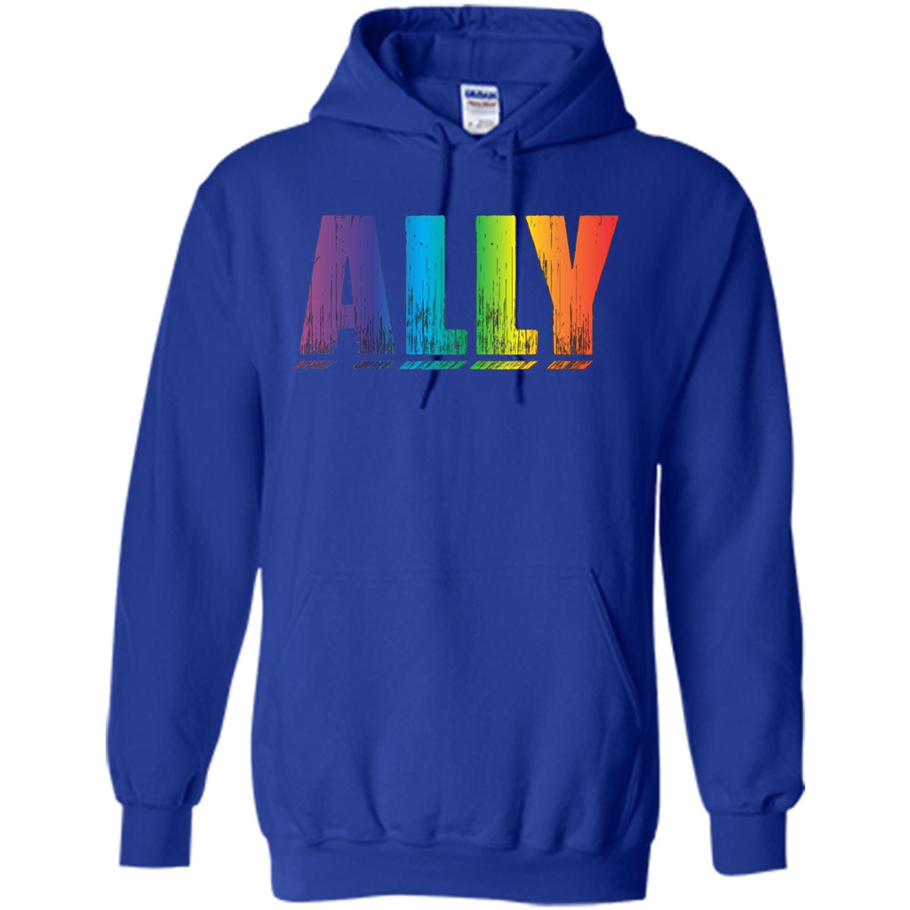 LGBTQ T-shirt Proud LGBT Ally Rainbow Gay Pride Support Royal