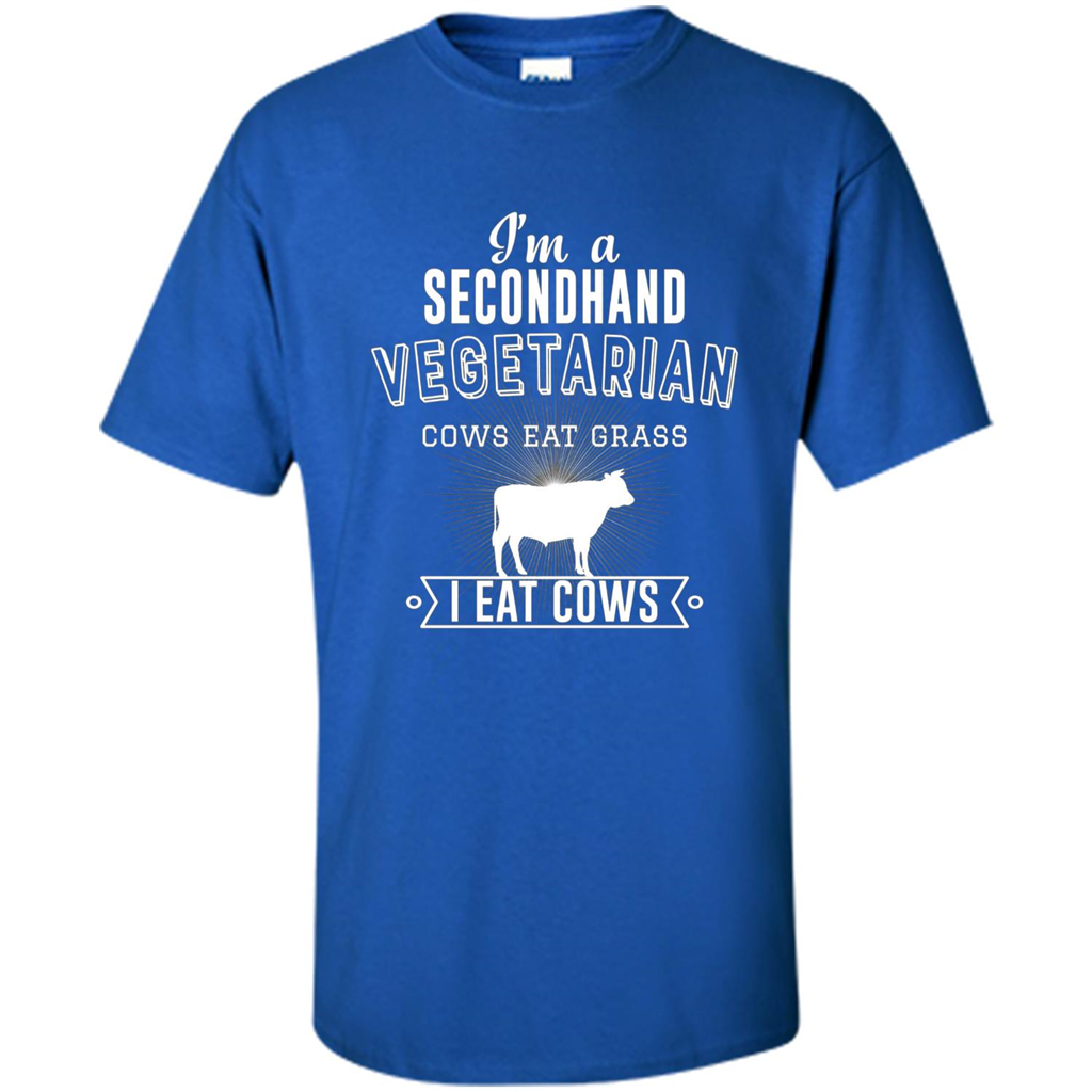 Secondhand Vegetarian T-shirt Funny Vegetarian T-shirt Royal