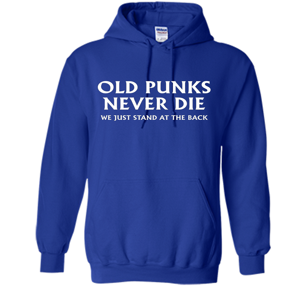 Old Punks Never Die We Just Stand At The Back T-shirt Royal