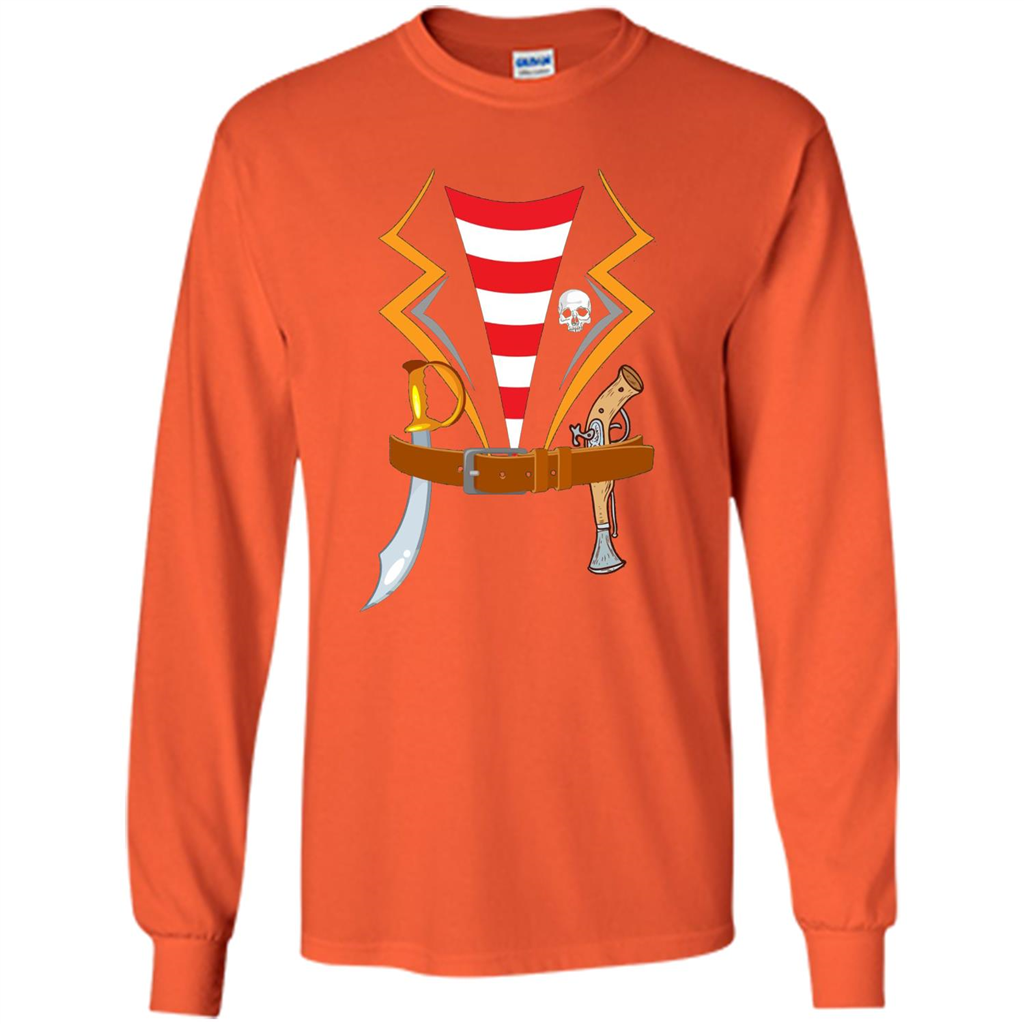 Pirate Costume T-shirt Halloween Gift T-shirt Orange