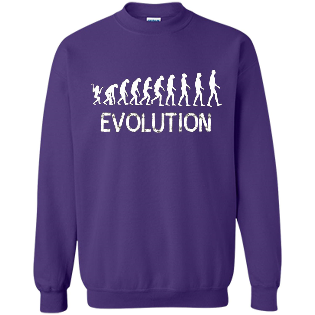 Evolution Biology Monkey To Human T-Shirt Orange
