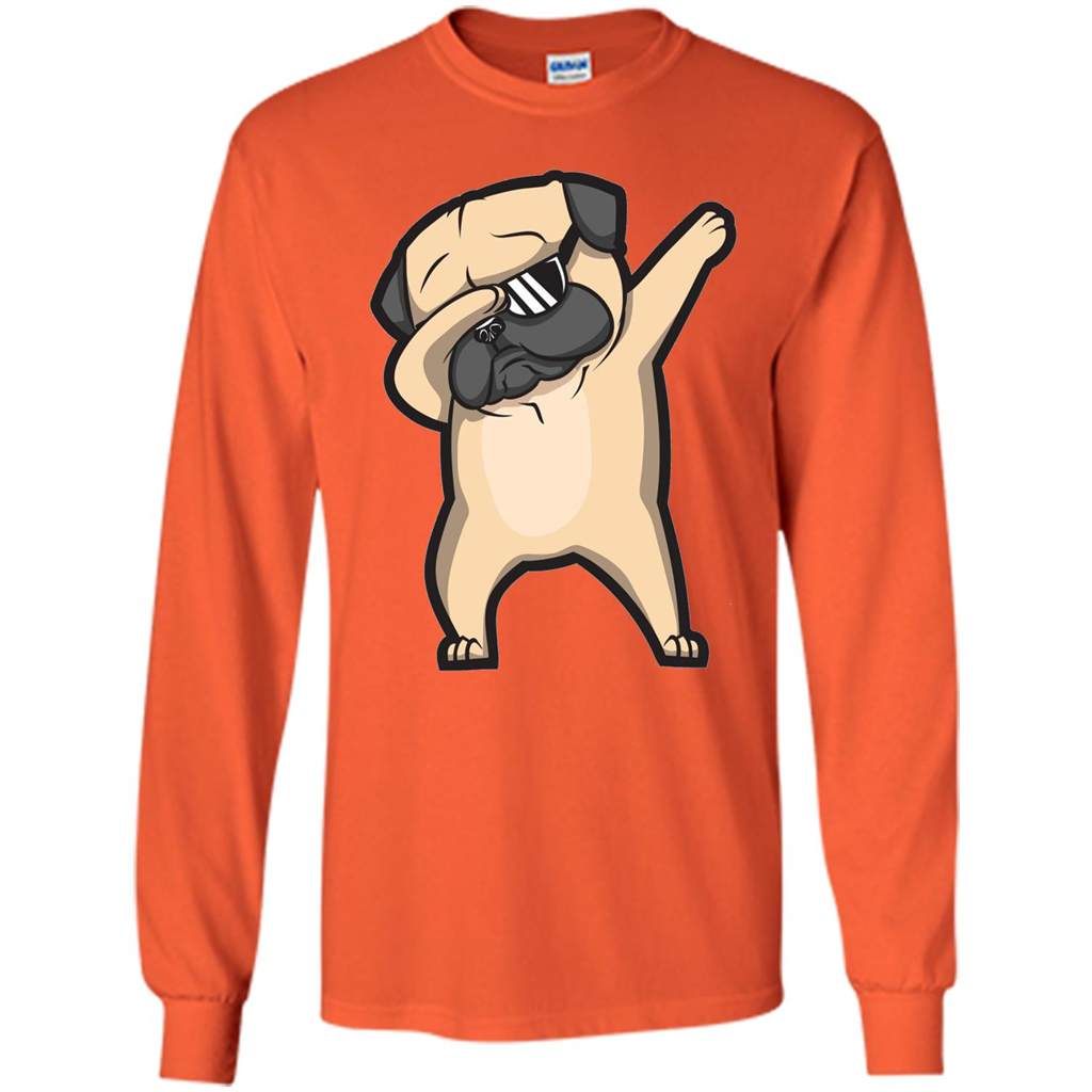 Dabbing Pug Shirt - Cute Funny Dog Dab T-shirt Orange