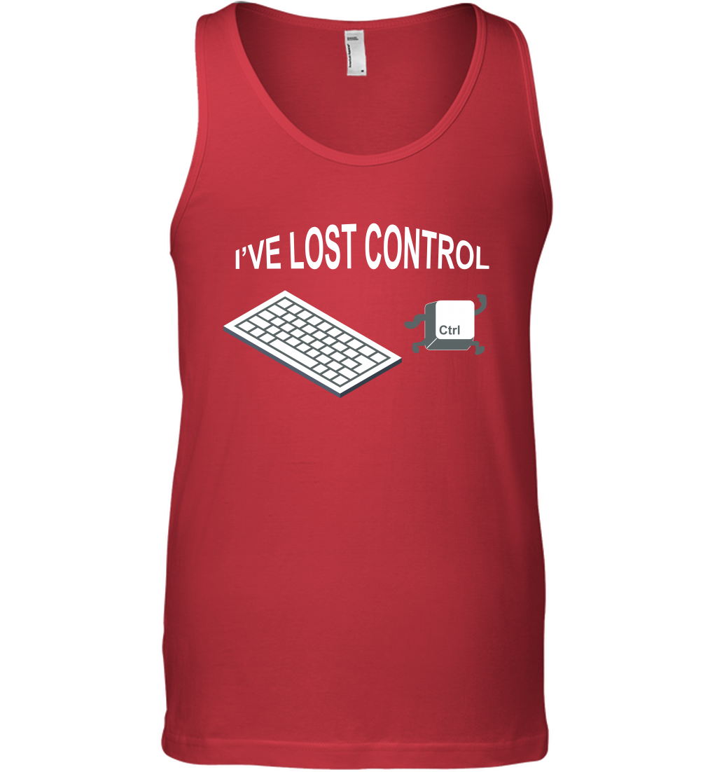 I've Lost Control Funny Ctrl Button Shirt Tank Top Tank Top Red