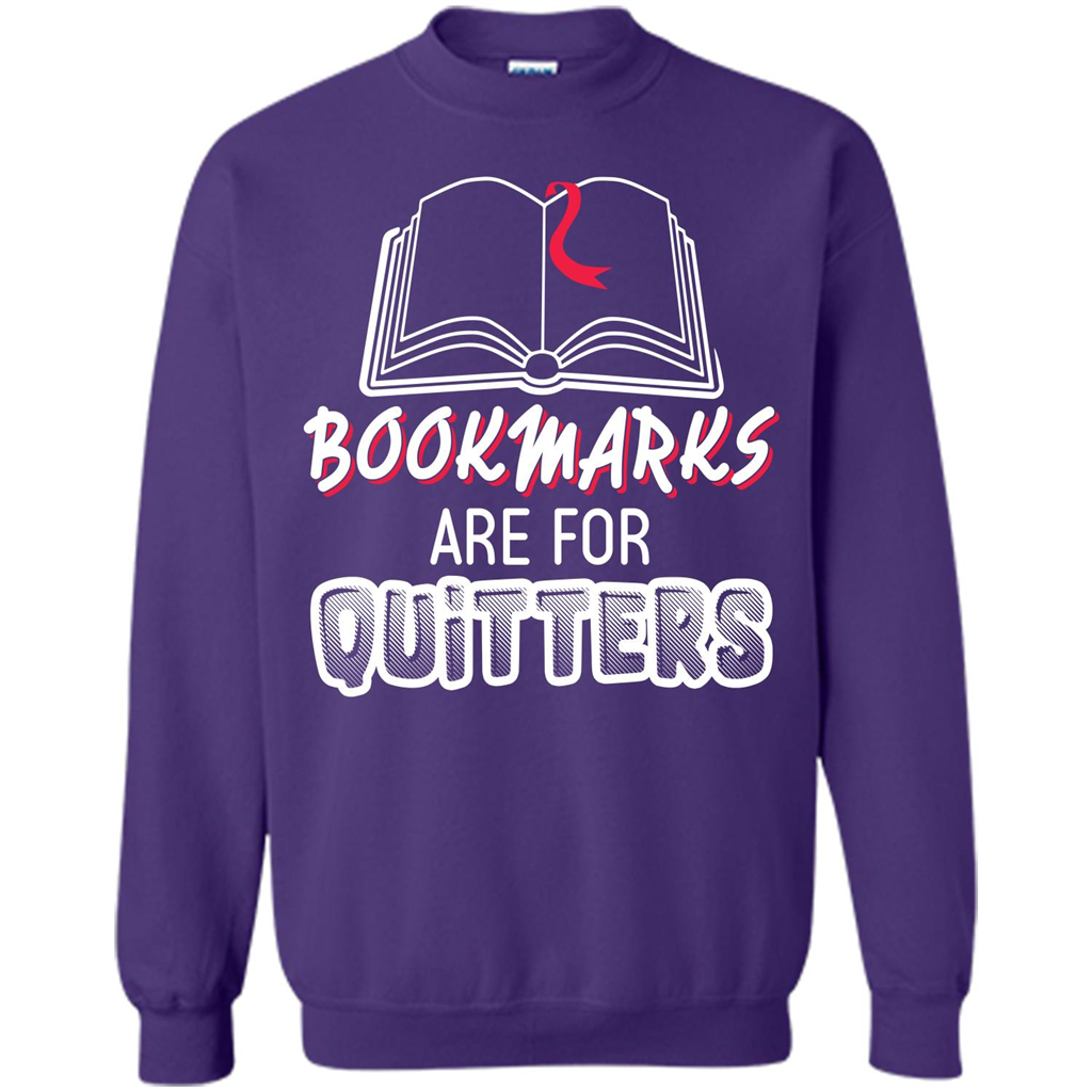 Book Reader T-shirt Bookmarks Are For Quitters T-shirt Orange