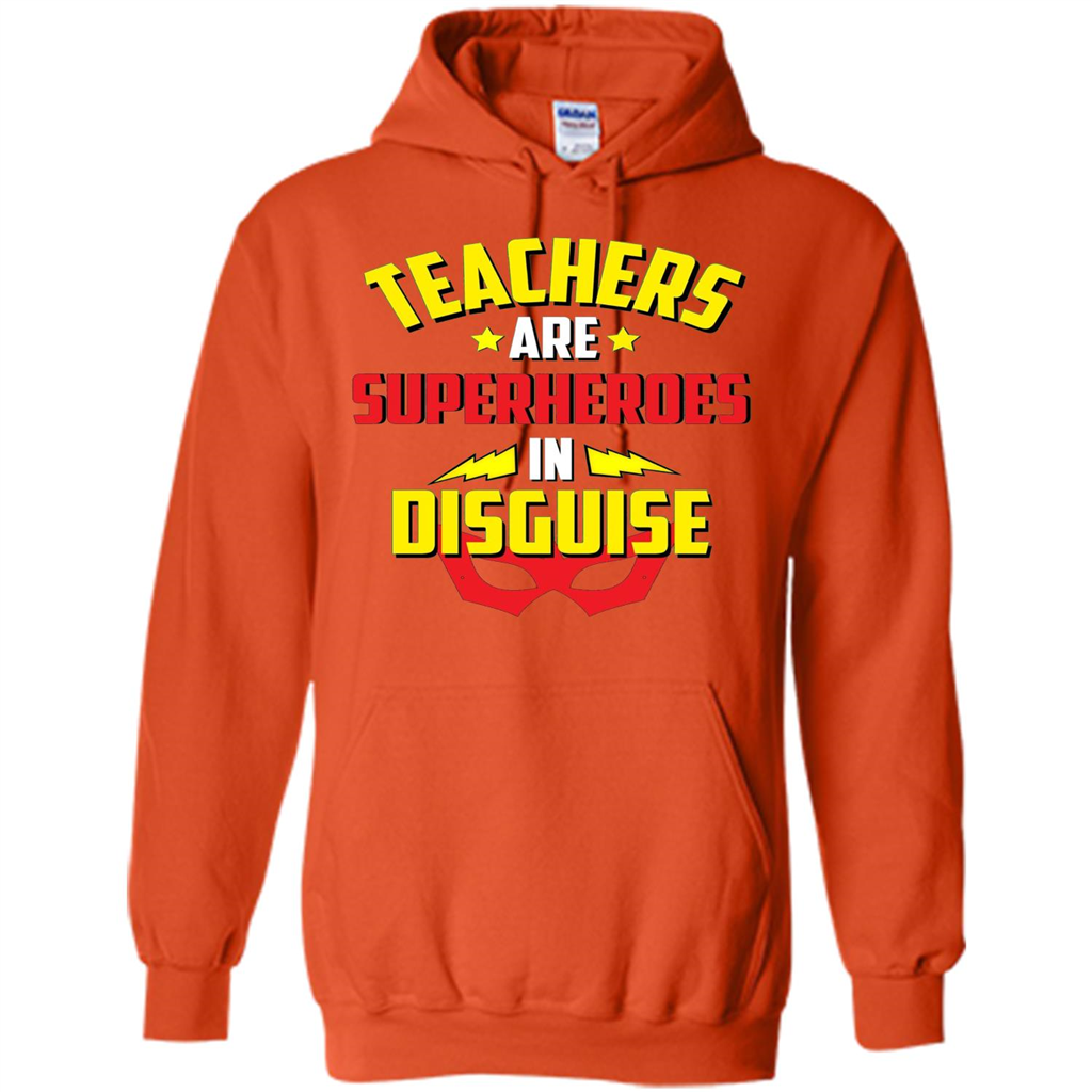 Funny Teacher Superpower Superhero In Disguise T-shirt Orange