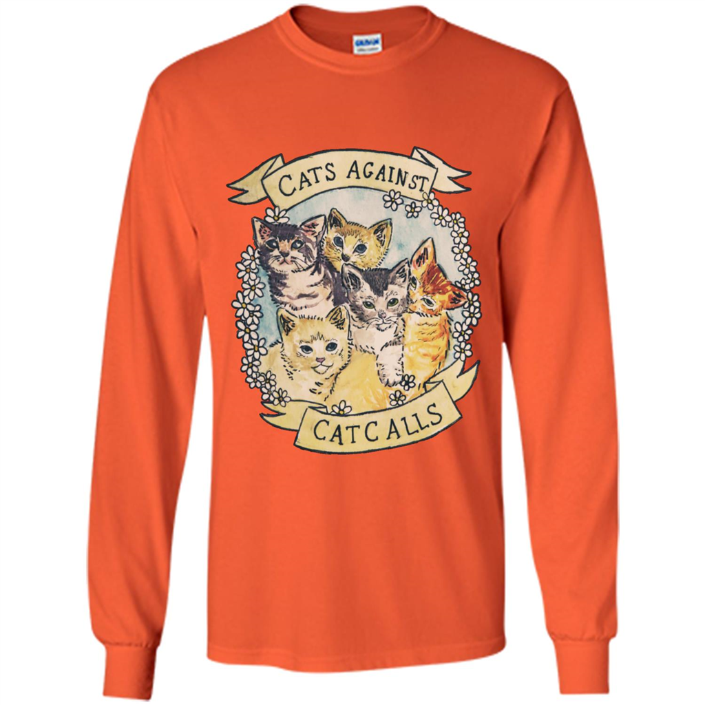 Cats Against Cat Calls T-shirt Orange