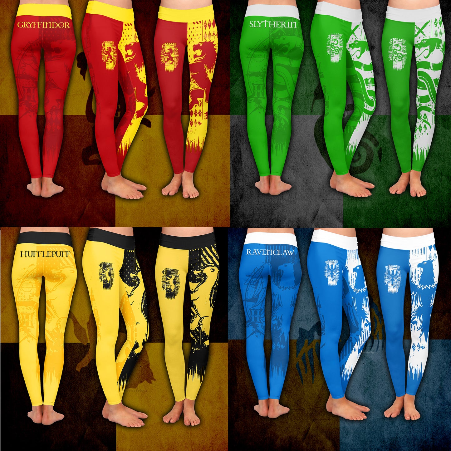 Quidditch Hufflepuff Harry Potter 3D Leggings