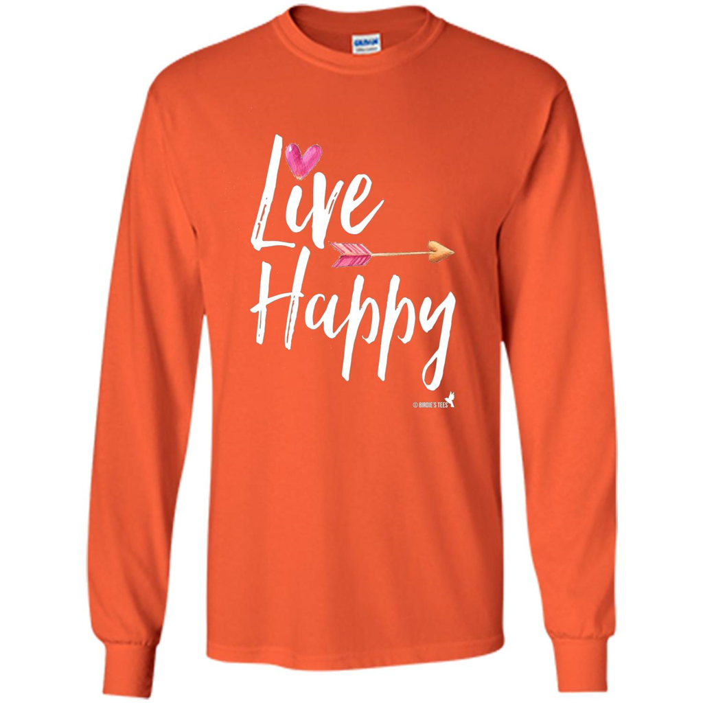 Live Happy T-shirt Orange