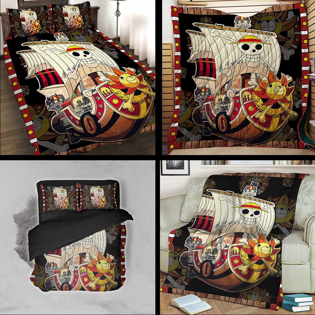 One Piece Luffy's Thousand Sunny Ship 3D Quilt Set