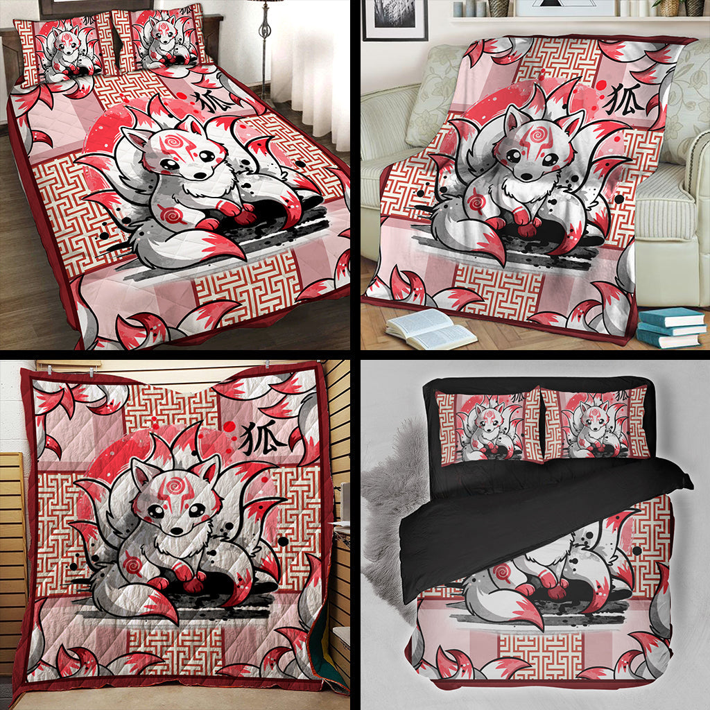 Ninetail Fox Spirit 3D Throw Blanket
