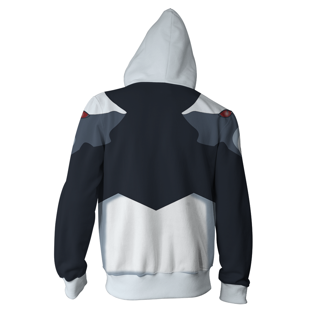 Hakumen Blazblue Cosplay Zip Up Hoodie Jacket