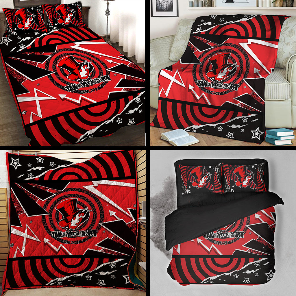 Persona 5 Phantom Thieves Take Your Heart Symbol 3D Throw Blanket