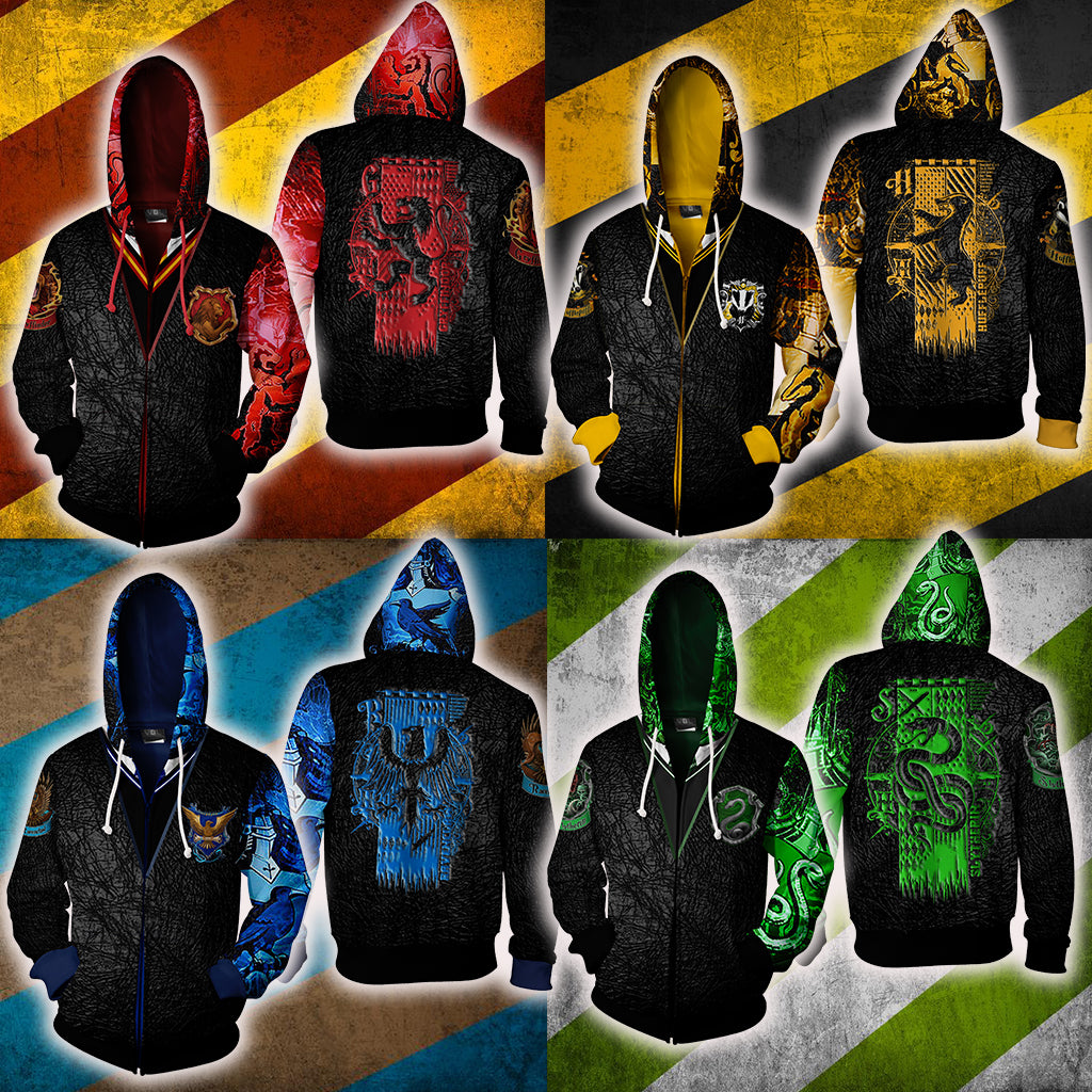 The Hufflepuff Badger Harry Potter Unisex Zip Up Hoodie