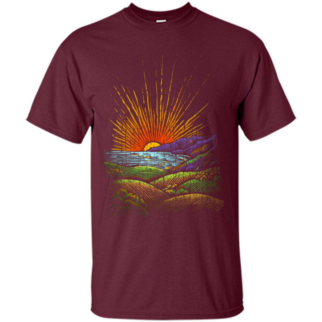 Sunrise In The Morning T-Shirt Maroon