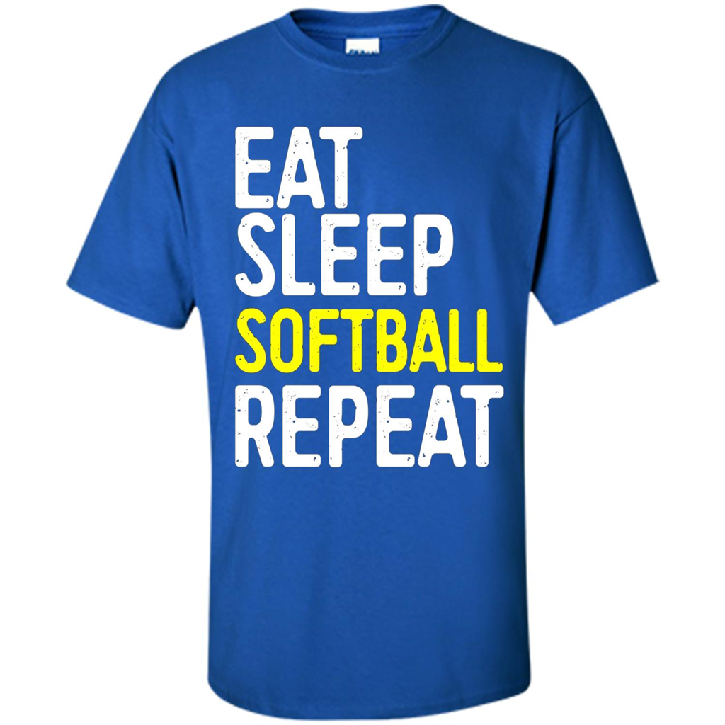 Softball T-shirt Eat Sleep Softball Repeat T-shirt Royal