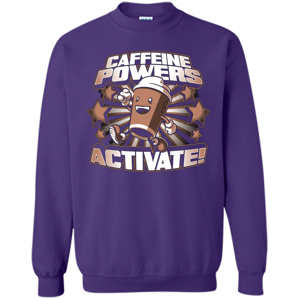 Coffee Lover T-shirt Caffeine Powers Activate Orange