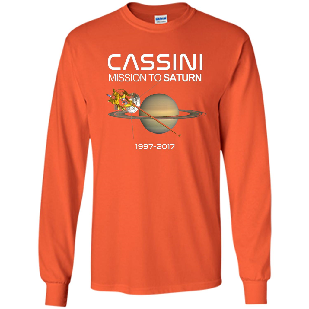 Cassini Mission to Saturn Space T-Shirt Orange
