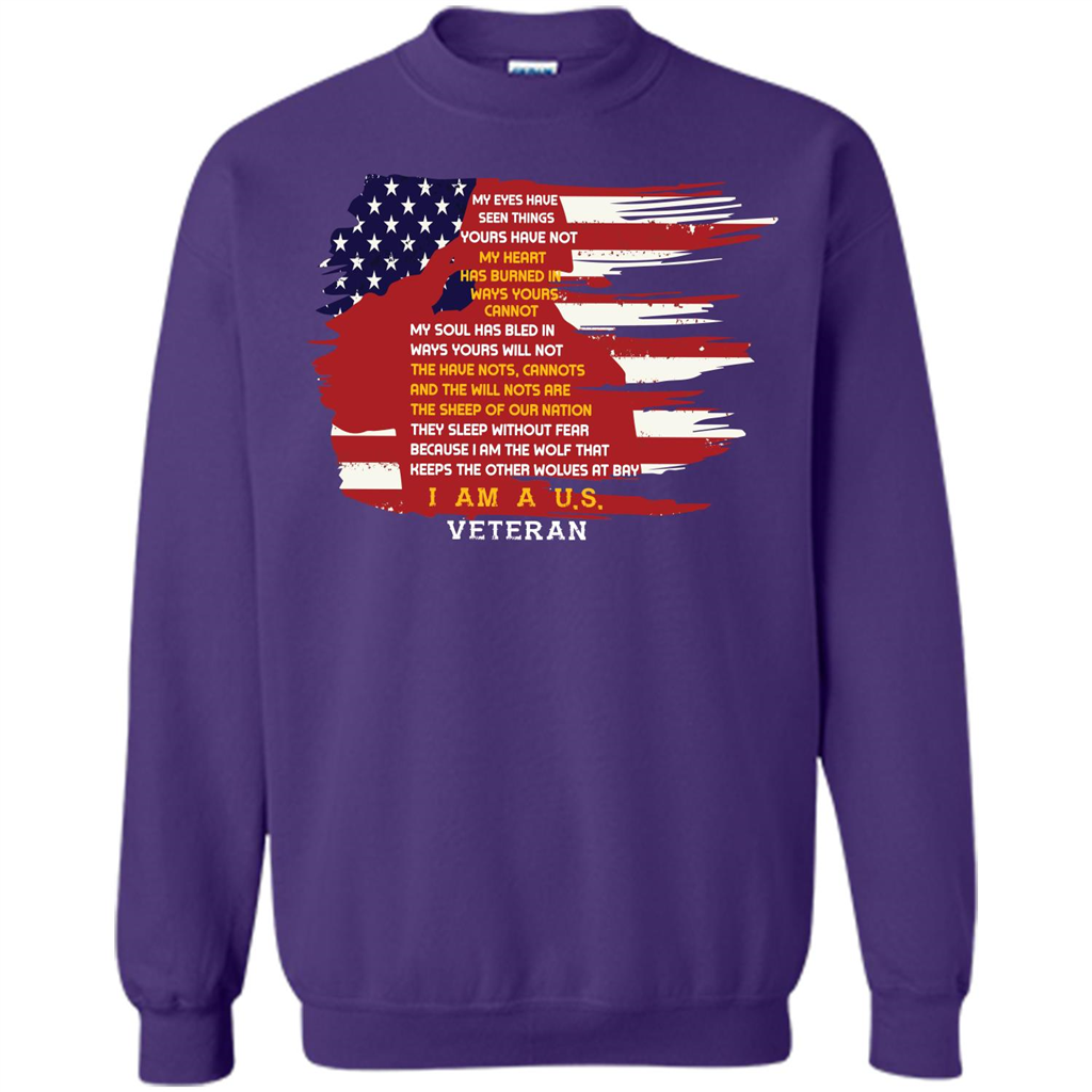Military T-shirt My Eyes Have Seen Things Yours Have Not Orange