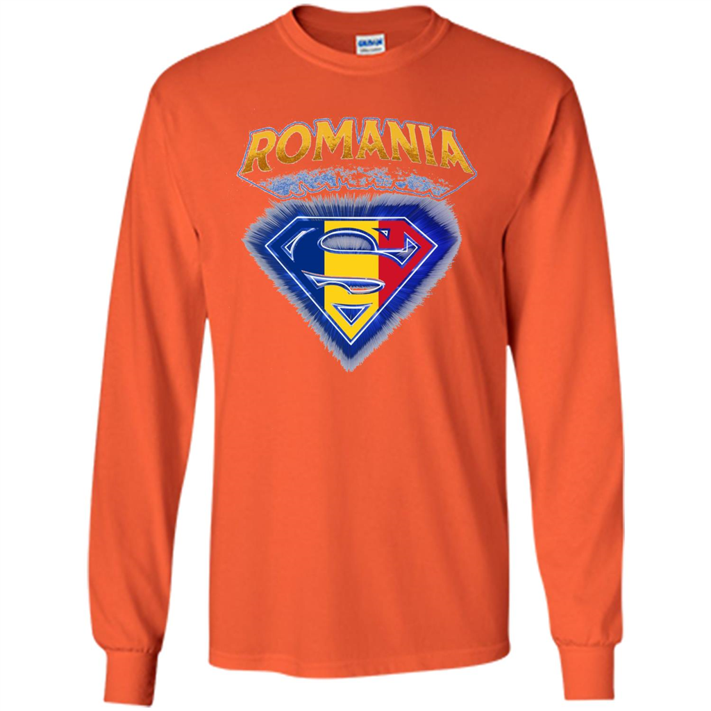 Power From Romania T-shirt Orange