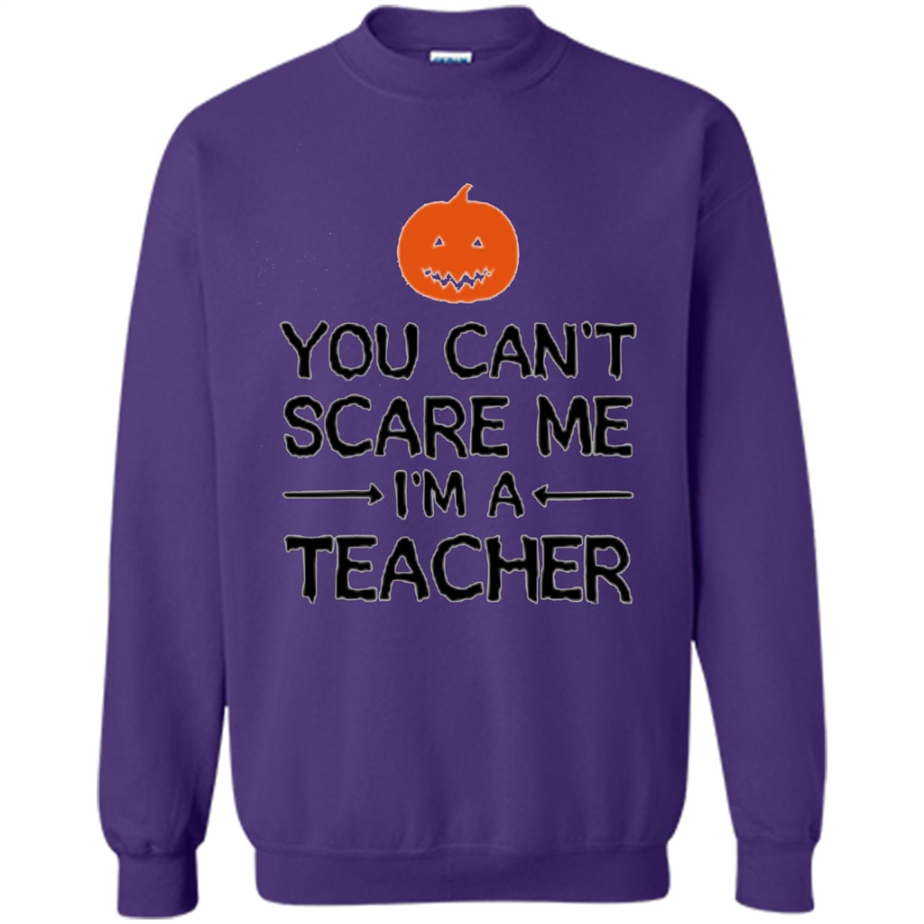You Can't Scare Me I'm A Teacher T-shirt Teacher Halloween T-shirt Orange