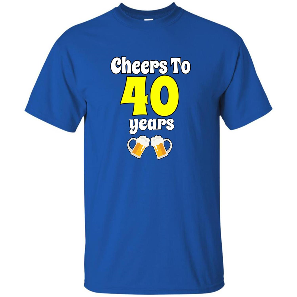 Cheers To 40 Years Birthday Or Wedding Anniversary T-shirt Royal