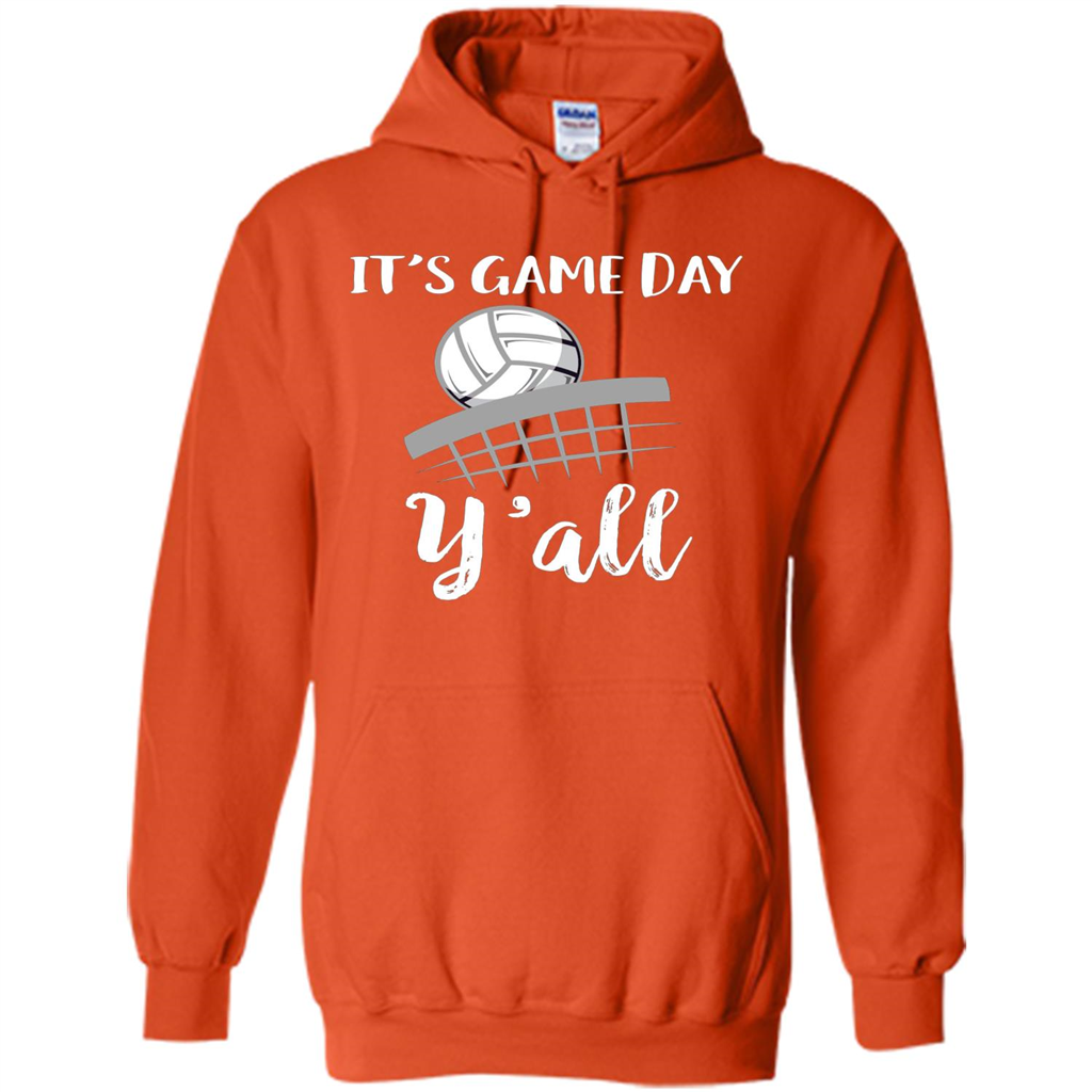 Volleyball Lovers T-shirt It's Game Day Y'all Tshirt Orange