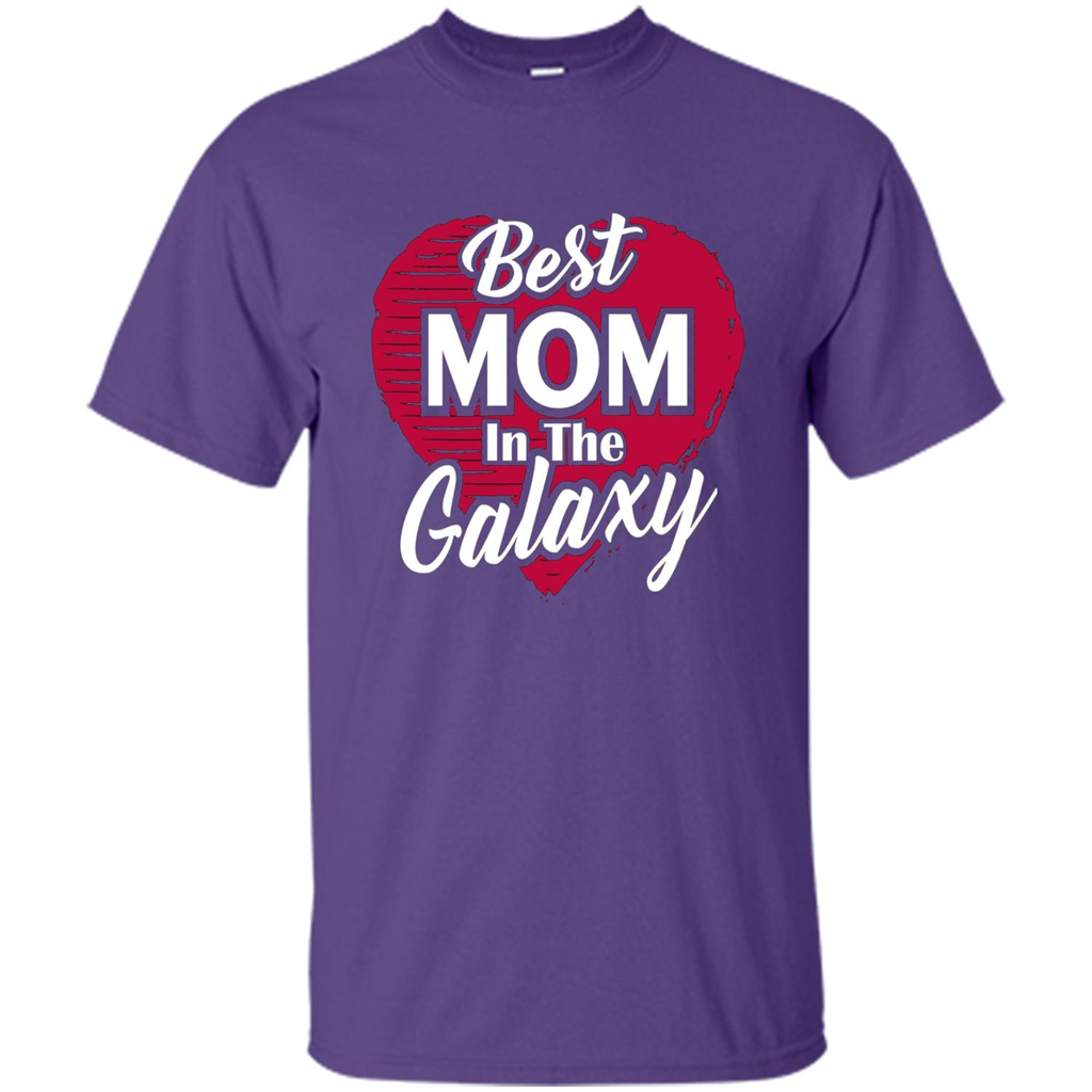 Mothers Day T-shirt Best Mom In The Galaxy Purple