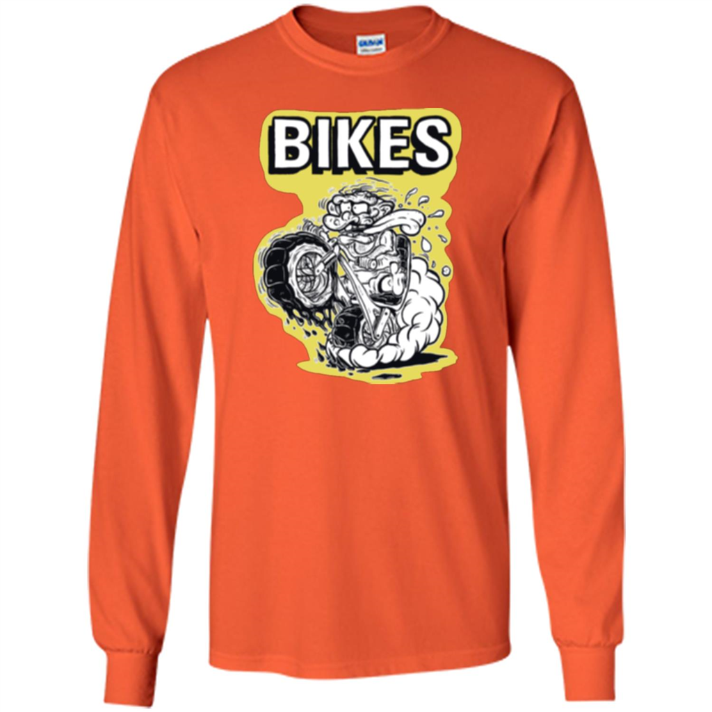 Funny Bikes T-shirt Biker Gift T-shirt Orange