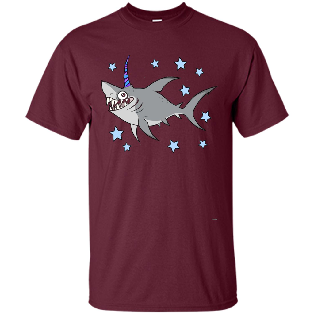 Unishark T-shirt Unicorn + Shark Maroon