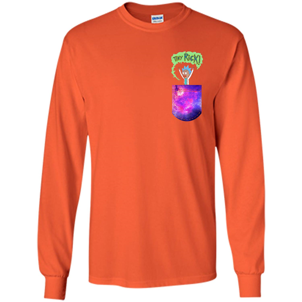 Rick And Morty T-shirt Tiny Rick T-shirt Orange