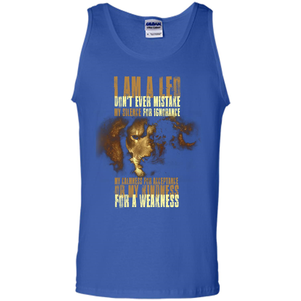 I Am A Leo Don't Ever Mistake My Silence For Ignorance T-shirt Royal