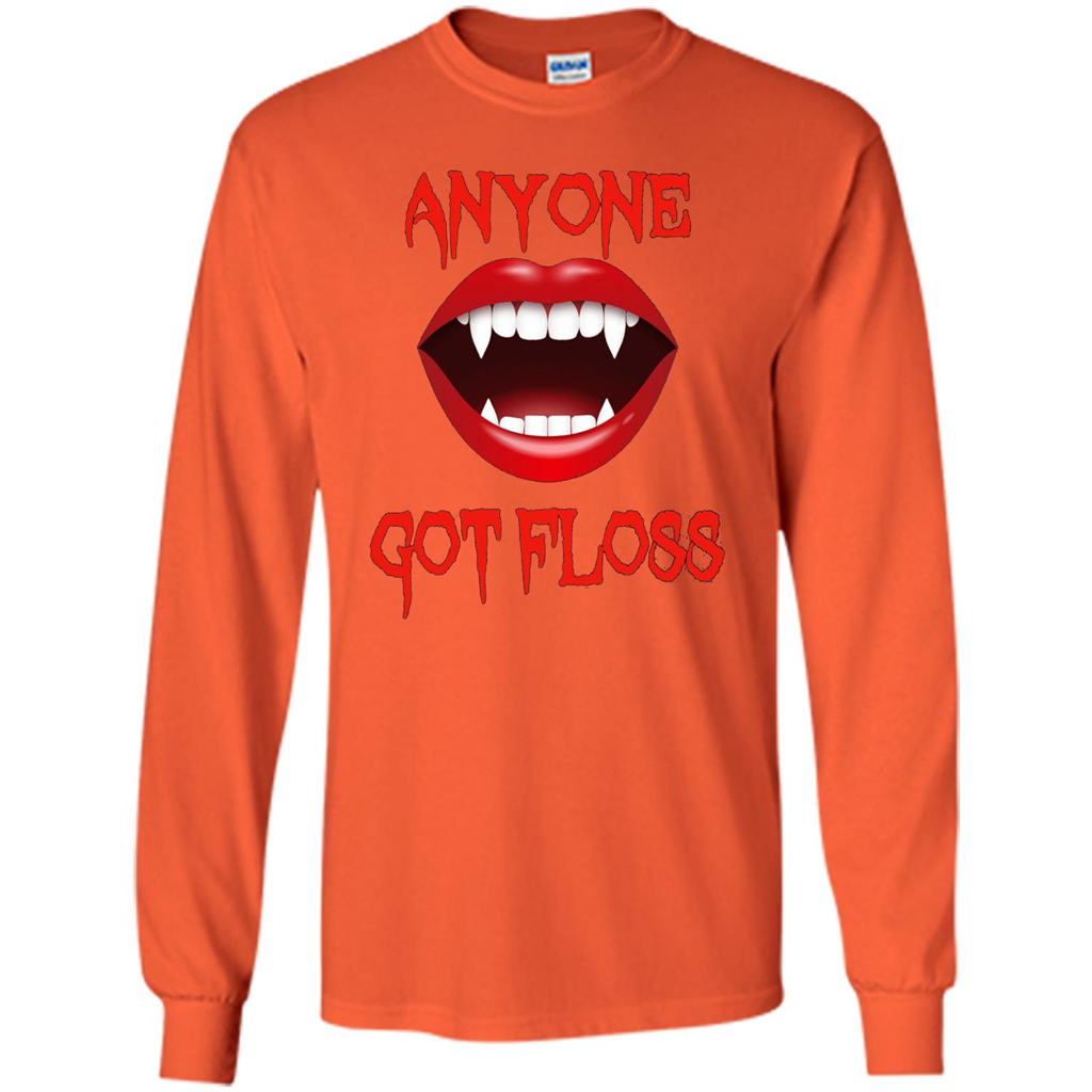 Anyone Got Floss Halloween Vampire T Shirt Scary Dental Fun