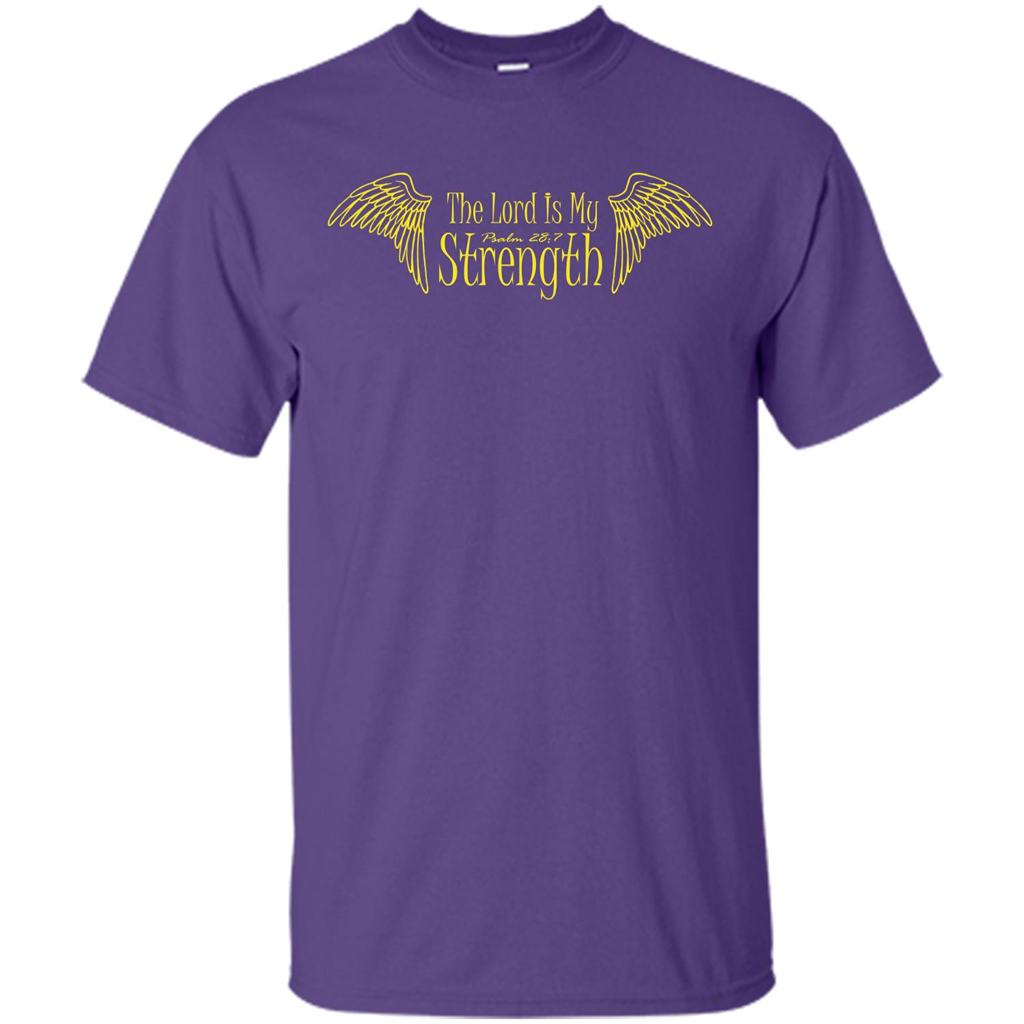 Christian T-shirt The Lord Is My Strength Purple