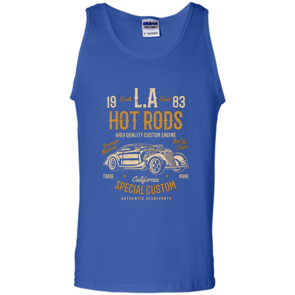 L.A. Hot Rods Classic Car T-shirt T-shirt Royal