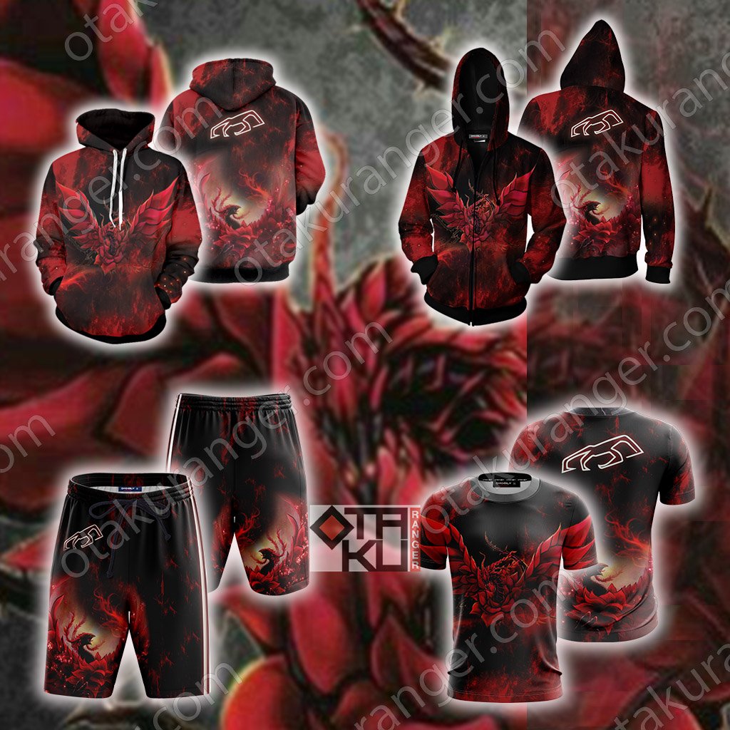 Yu-Gi-Oh! Black Rose Dragon Cosplay Unisex 3D T-shirt