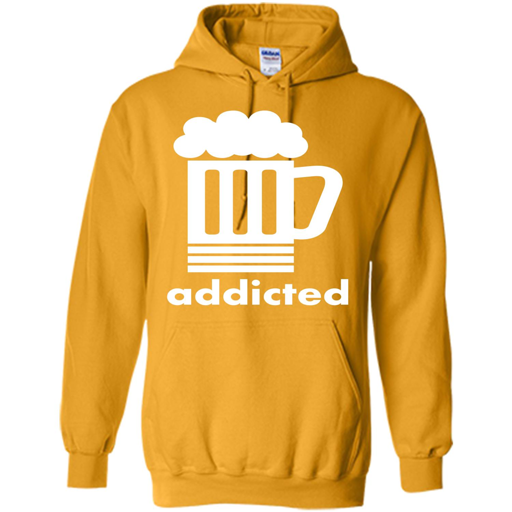 Beer T-shirt Addicted To Beer Gold