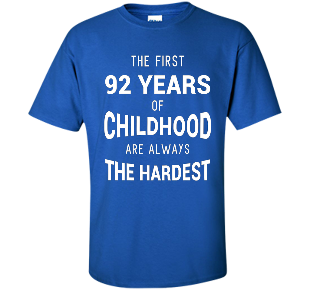 Funny 92nd Birthday Joke Gift 92 Years Old Novelty Gag Shirt cool shirt Royal