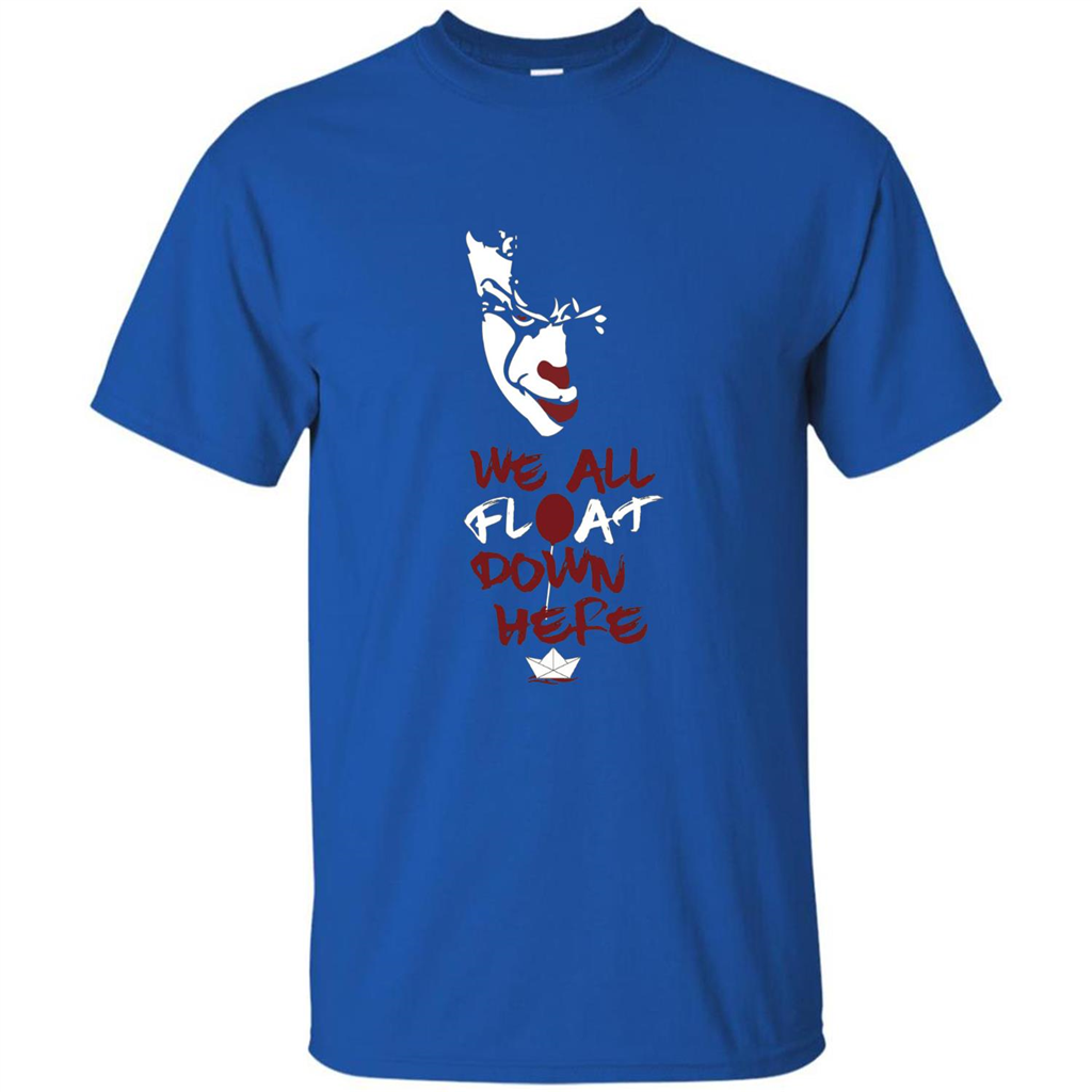 Scary Halloween T-shirt We All Float Down Here Royal
