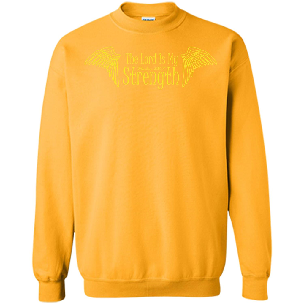 Christian T-shirt The Lord Is My Strength Gold