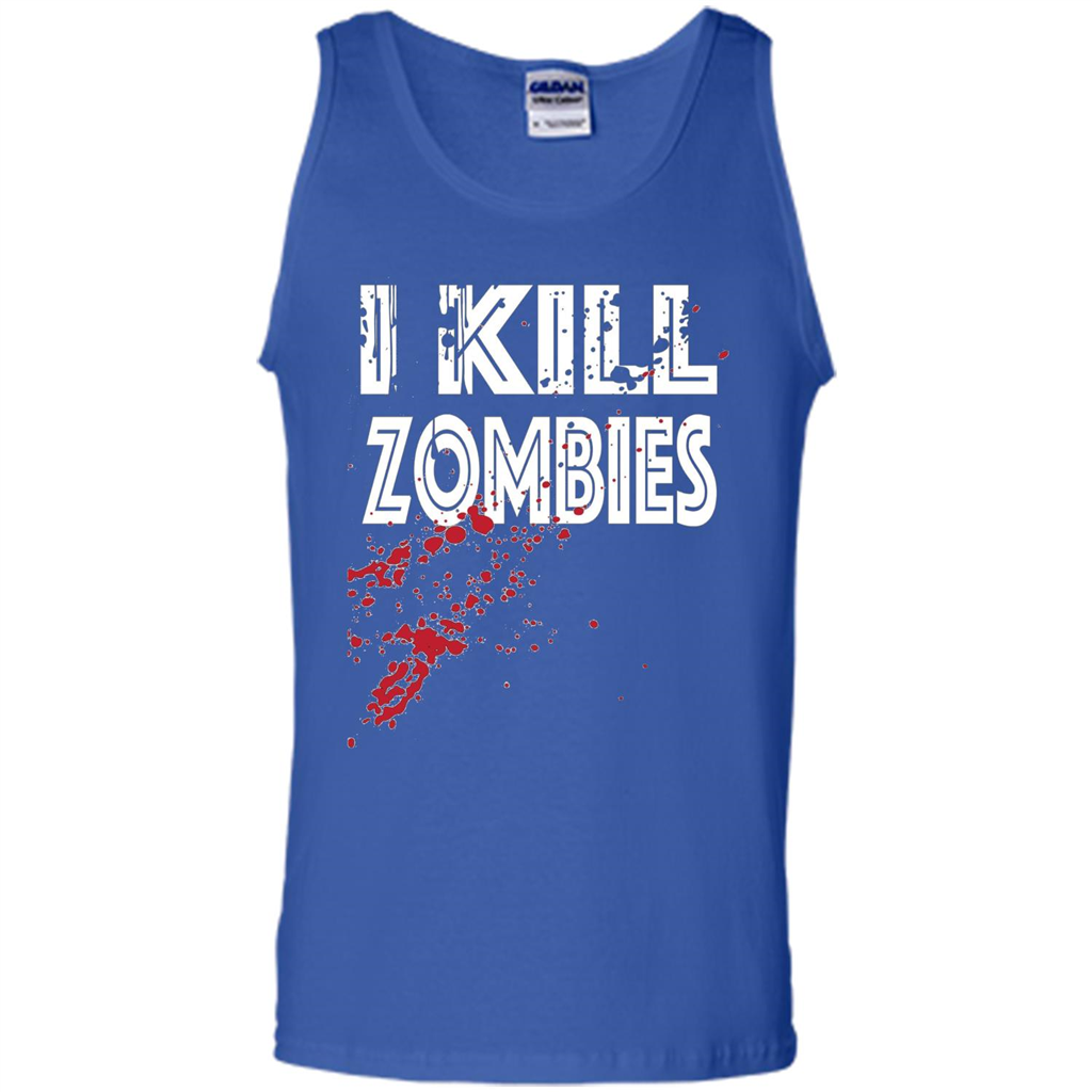 I Kill Zombies T-shirt Costume For Halloween Gift T-shirt Royal