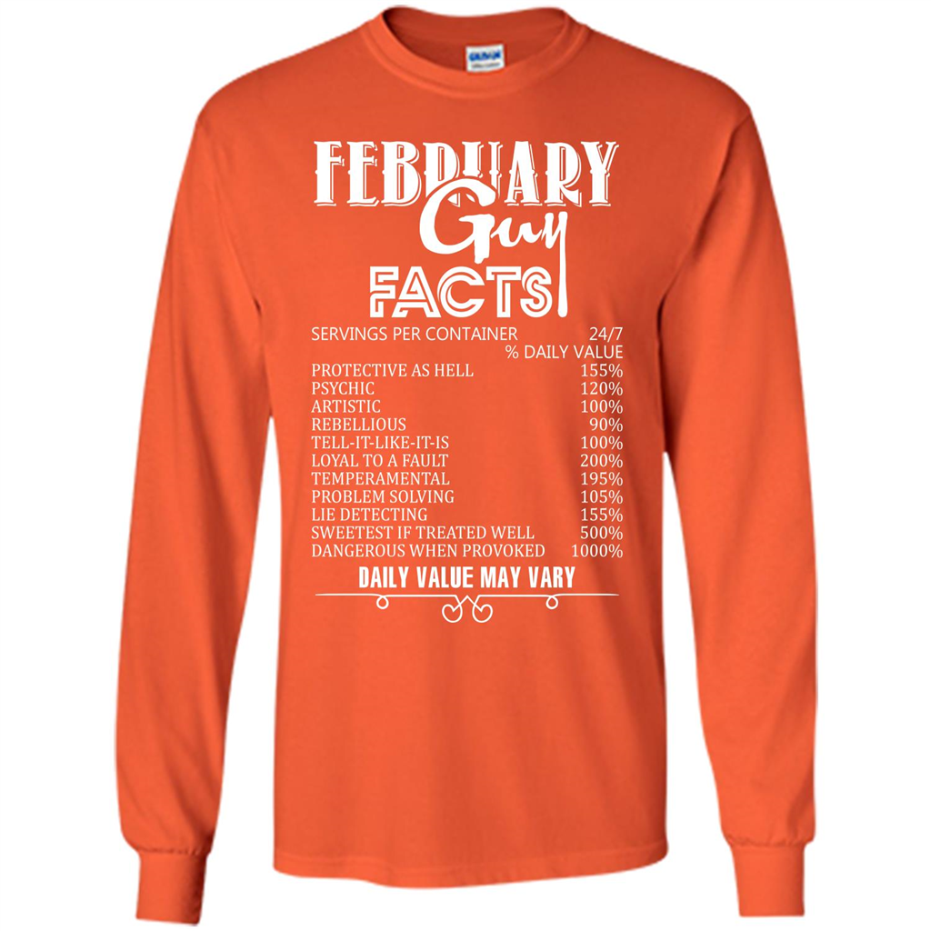 February Guy Facts T-shirt Orange