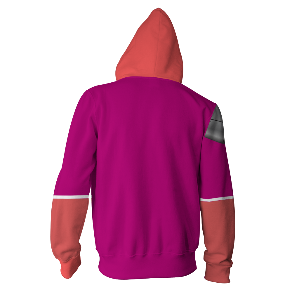 Captain Falcon Pink Cosplay Zip Up Hoodie Jacket