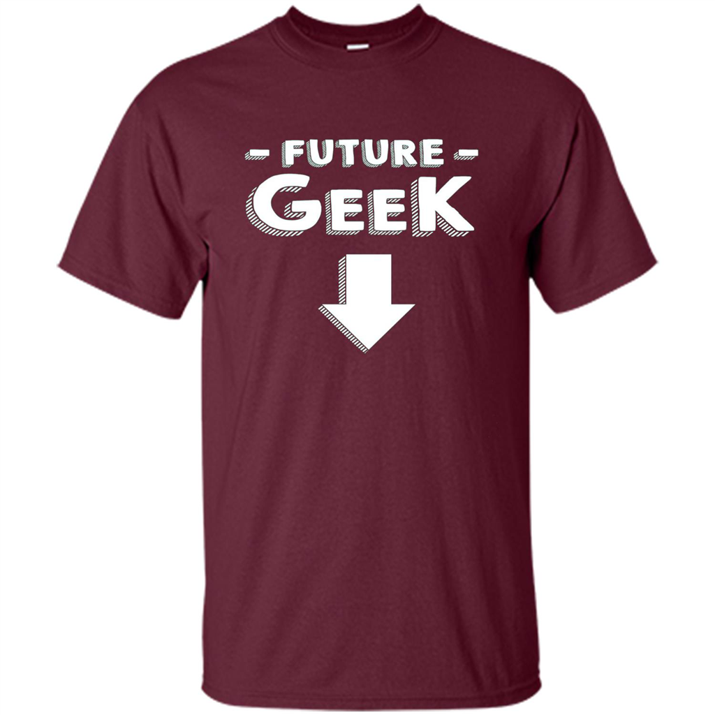 New Mommy T-shirt Future Geek Maroon