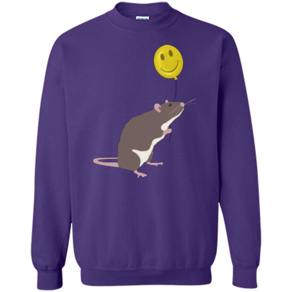 Rat Holding A Smiley Faced Balloon T-shirt Orange