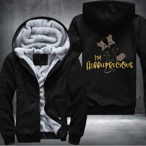 Harry Potter Winter Zip Hoodies Hufflepuff Black-Black